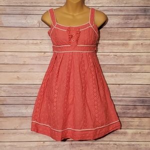 Jessica Simpson Coral eyelet dress